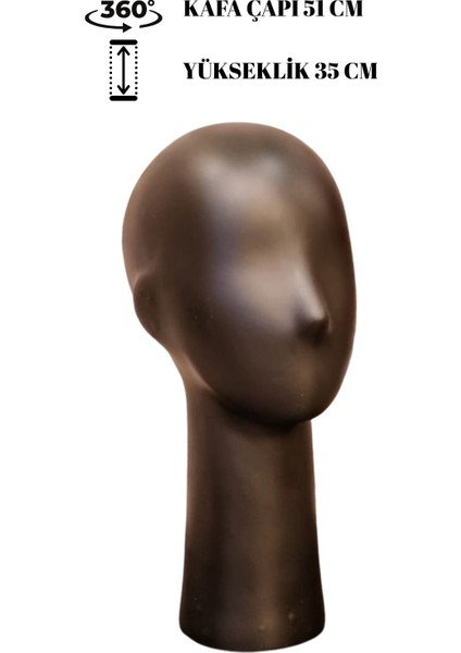 Siyah Renk Polyester Kafa Mankeni Aksesuar Mankeni Şapka Mankeni Peruk Mankeni fırsatları