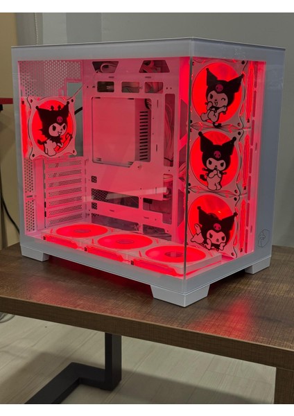 Gametech Kuromi Karakterli 7 Argb Fanlı Akvaryum Kasa Beyaz modelleri