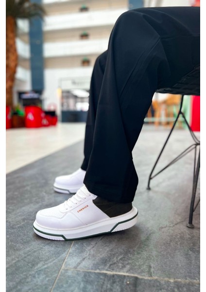 Signature Premium Bağcıklı Erkek Sneaker Haki modelleri