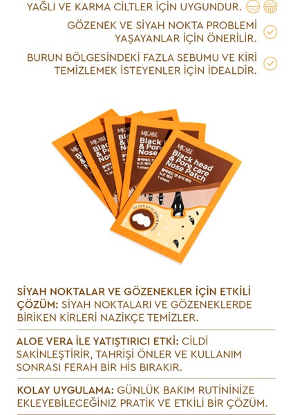 Nose Patch - Siyah Nokta ve Gözenek Için Temizleyici Burun Bandı 20'li modelleri