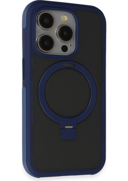 Zengezur Joko Iphone 15 Pro Max Zorda Airbag Magsafe Standlı Kapak - Lacivert