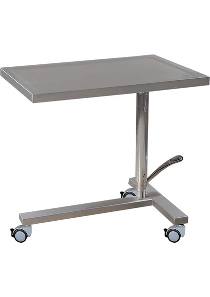 Mayo Masası | Hidrolik Ayarlı, 360° Döner Tablalı, Paslanmaz Çelik Gövdeli E-277