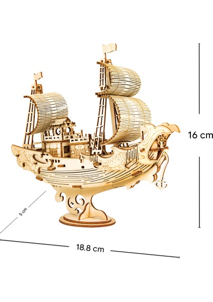Minyatür Yelkenli | Ahşap Japon Gemi Maketi | 3D Puzzle fiyatları