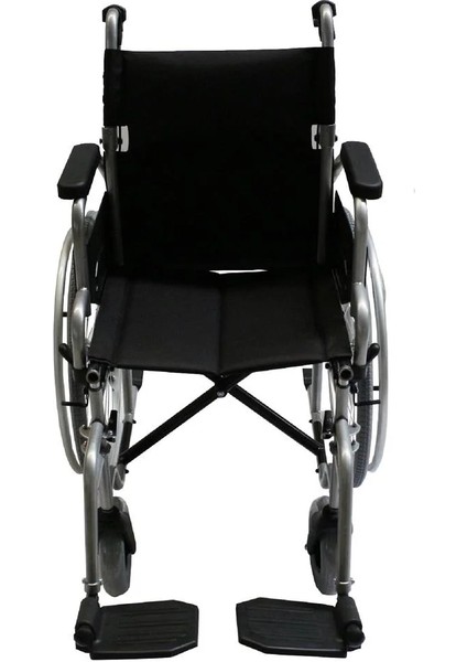 Poylin Refakatçi Frenli Manuel Tekerlekli Sandalye | Katlanabilir Çelik Şase, 45 cm Oturma Genişliği, Antibakteriyel Döşemeli P120 modelleri