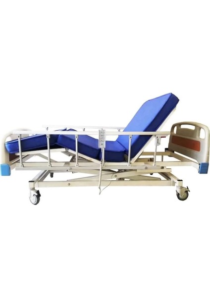 3 Motorlu Asansör Özellikli Hasta Karyolası | Yüksekliği Ayarlanabilir, Konforlu ve Güvenli Kullanım