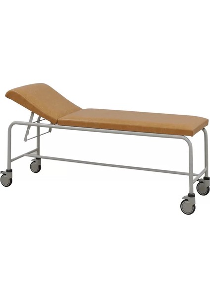 Muayene Masası | Tekerlekli, 4 Kademeli Baş Ayarlı, Antibakteriyel Döşemeli E-202/C