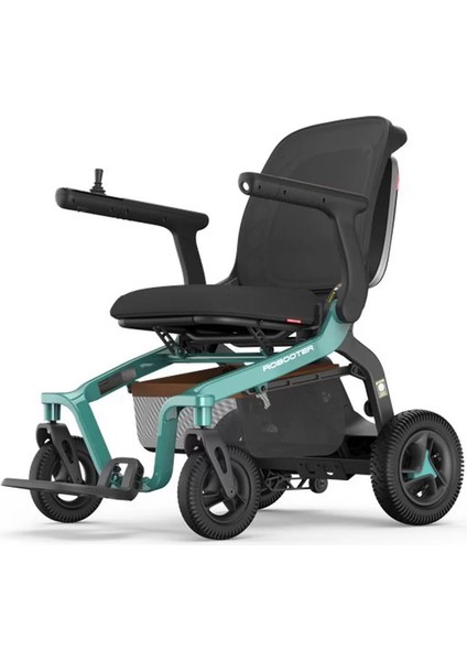 Robooter Akülü Tekerlekli Sandalye Yeşil | Hafif Alüminyum Gövde, Yüksek Performanslı Fırçasız Motor ve 25 Km Menzilli Mobilite Desteği E40-10