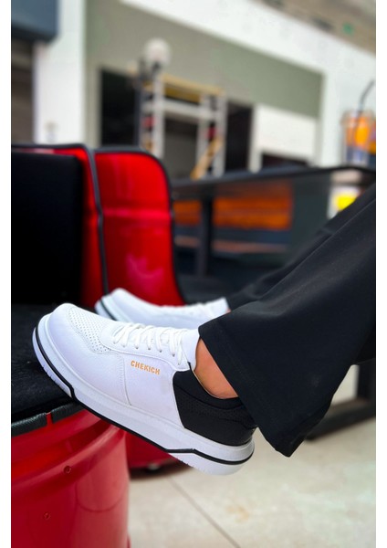 Signature Premium Bağcıklı Erkek Sneaker Beyaz Siyah fiyatları