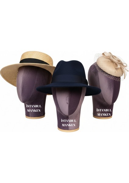 Bayan Kumaş Kaplı Polyester Kafa Mankeni Aksesuar Mankeni Şapka Mankeni Peruk Mankeni fırsatları