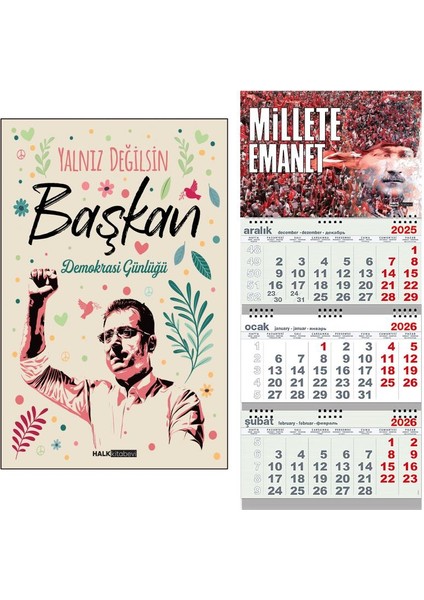 Yalnız Değilsin Başkan ve Gemici Duvar Takvimi-Me