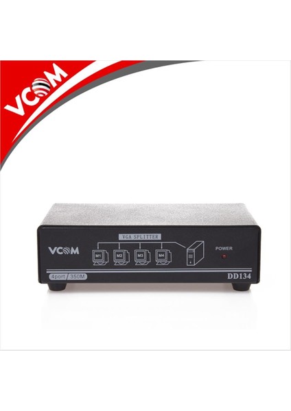 DD134 1-4 Port 350MHZ Metal VGA Splitter