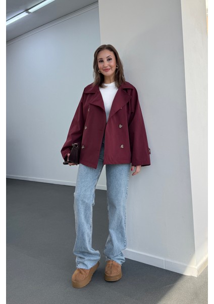 Ms Düğmeli Premium Trençkot