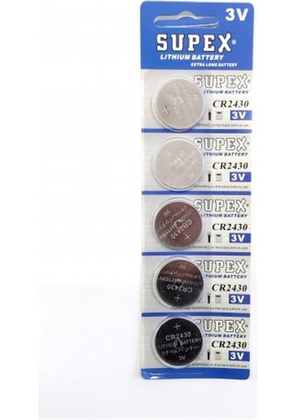 CR2430-C5 3V Lityum Düğme Pil 5'li Paket