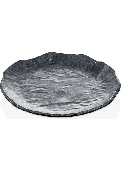 43028.BL - Norma 2'li Siyah Yuvarlak Tabak Seti 28 Cm, Thermoset Melamin