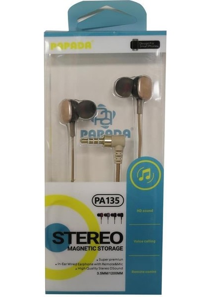 Papada PA135 Gold Renk Mikrofonlu Kulaklık
