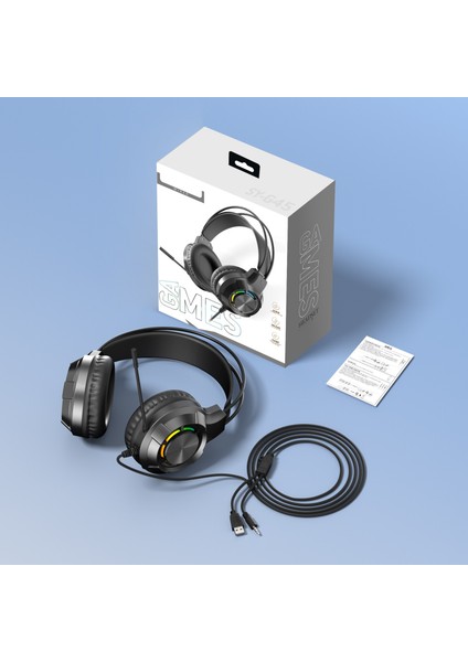 E-Spor Başa Takılan Kablolu Oyun Tavuk Yiyen Kulaklık Mikrofonlu Evrensel Bilgisayar Kulaklığı (Yurt Dışından)