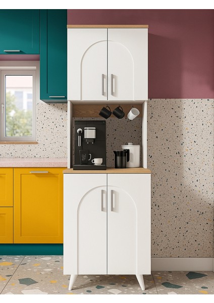 Kalira 2 Kapaklı Mutfak Dolabı Beyaz - Sepet