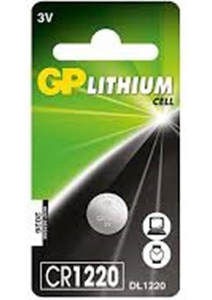 CR1220-U1 3V Lityum Düğme Pil Tekli Paket