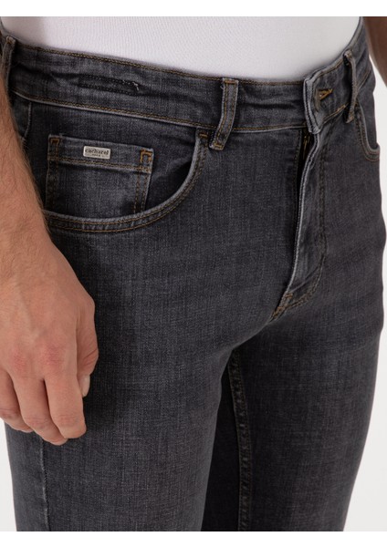 Erkek Antrasit Slim Fit Pamuk Karışımlı Jean Pantolon 50313997-VR006 indirimleri