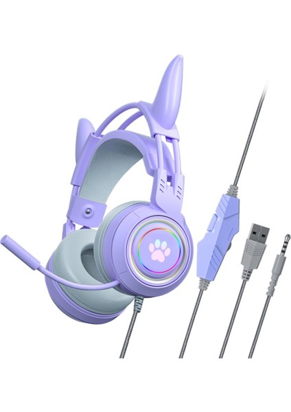 2025 Kablolu Kulaklıklar Sevimli Çapa Oyun Dizüstü Bilgisayar Oyun Ps5 Masaüstü Bilgisayar Kulaklıkları (Yurt Dışından)
