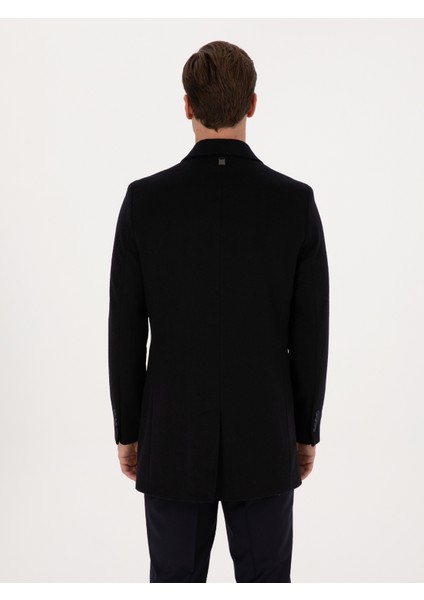 Erkek Lacivert Ex Slim Fit Yün Karışımlı Palto 50314593-VR033 indirimleri