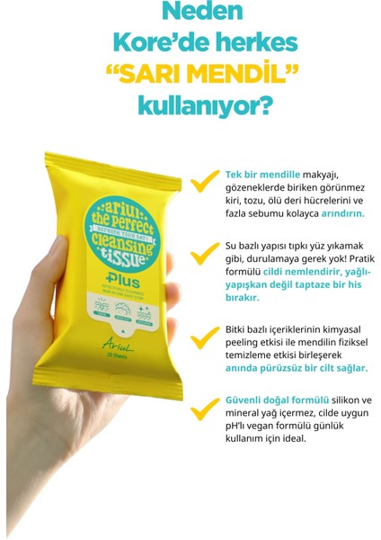 The Perfect Cleansing Tissue Plus - Tek Adımda Cilt ve Makyaj Temizleme Mendili fırsatları
