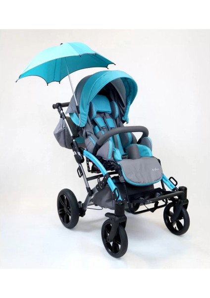 Mywam Mewa Full Aksesuarlı Engelli Çocuk Puseti | 8 Parça Donanım, Ayarlanabilir Koltuk ve Sırtlık, Katlanabilir Çift Parçalı Puseti