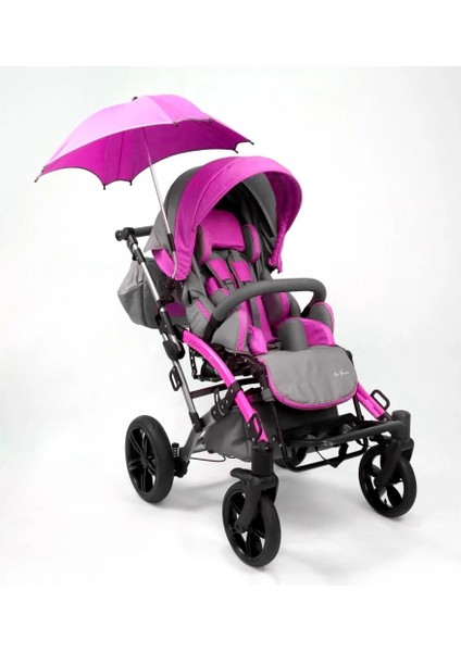 Mywam Mewa Full Aksesuarlı Engelli Çocuk Puseti | 8 Parça Donanım, Ayarlanabilir Koltuk ve Sırtlık, Katlanabilir Çift Parçalı Puseti