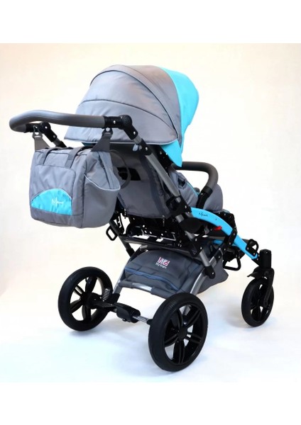 Mywam Mewa Full Aksesuarlı Engelli Çocuk Puseti | 8 Parça Donanım, Ayarlanabilir Koltuk ve Sırtlık, Katlanabilir Çift Parçalı Puseti