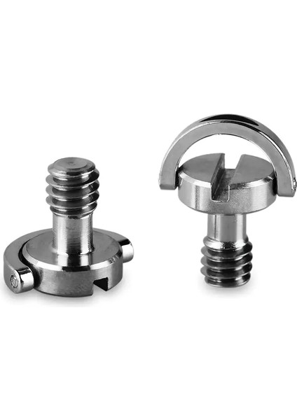 (5’li Paket) 1/4” Hızlı Çıkarma Kamera Montaj Vidaları – Tripod & Monopod Uyumlu, Düz Tornavida Ucu + El Sıkmalı, Metal Gövde modelleri