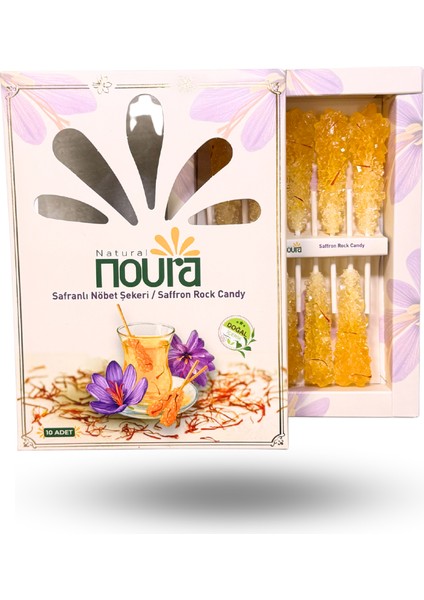 Safranlı Nöbet Şekeri |Nebat 10 adet fiyatları