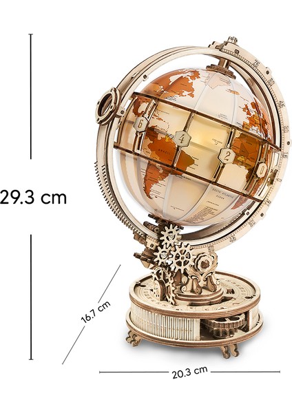 Minyatür Dünya Küresi| Ahşap Dünya Küresi Maketi | 3D Puzzle fiyatları