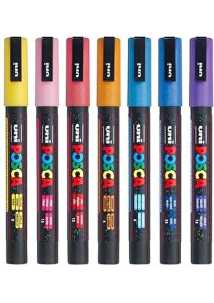 Posca 8'li Simli Su Bazlı Kalem Seti 0.9-1.3 mm Çok Amaçlı Kullanım için Uygun fiyatları