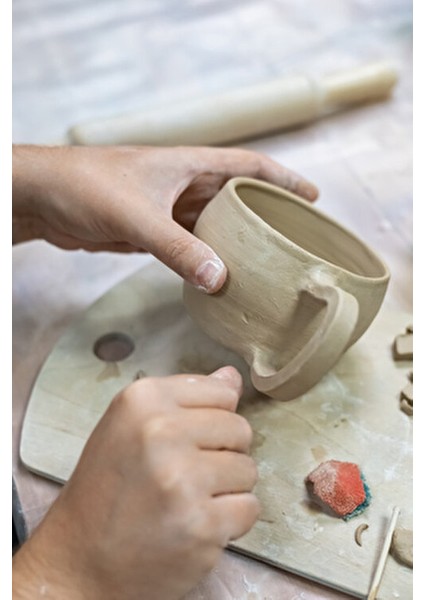 Beyaz Seramik Hamuru 3 kg 1050°C Bisküvi Pişirim Derecesi ile Seramik Yapımına Uygun