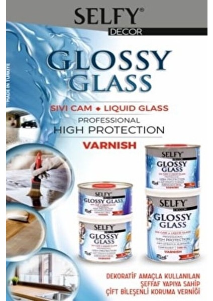 Rich Glossy Glass 500CC Antrasit Su Bazlı Vernik 200+100GR Balkon ve Mutfak Kullanımı için fiyatları