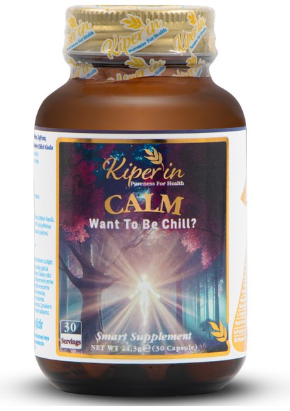 Calm Passiflora, Safran, 5-Htp, Valerian, 9 İçerik (30 Günlük) 30 Kapsül