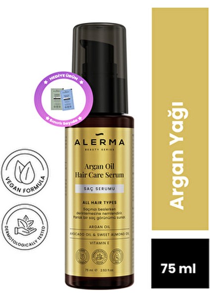 Argan Yağı Saç Bakım Serumu 75 ml Vegan Formül Tüm Saç Tipleri için Güçlendirici fiyatları