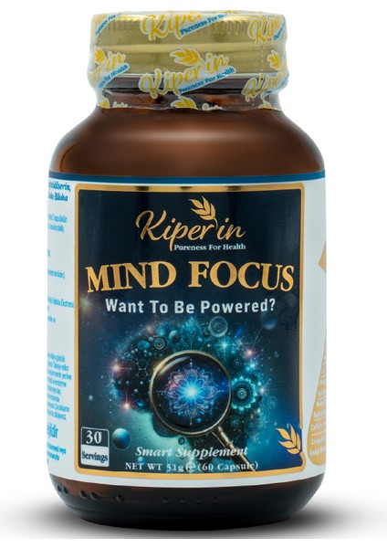 Mind Focus Aslan Yelesi Mantarı, Sitikolin, Rhodiola, L-Theanin .. (1440MG) | Akıllı Gıda Takviyesi
