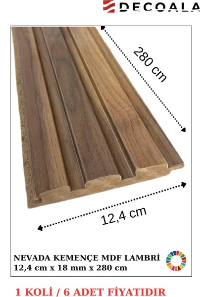 Mdf Tavan ve Duvar Lambri 12X280 cm ( 6 Adet )