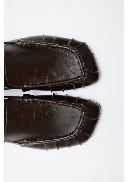 Loafer 2509 - Büzgülü Acı Kahve Kadın Loafer fırsatları