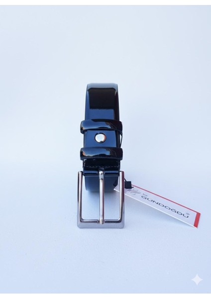 3.5cm Kalsik Birinci Kalite Sunideri Parlak Rugan Kemer