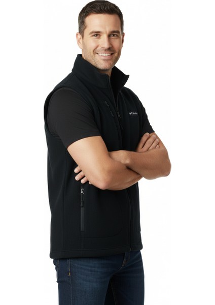 Erkek Kışlık Polar Yelek Önü ve Cepleri Fermuarlı Hakim Yaka Rahat Kesim Tam Kalıp modelleri