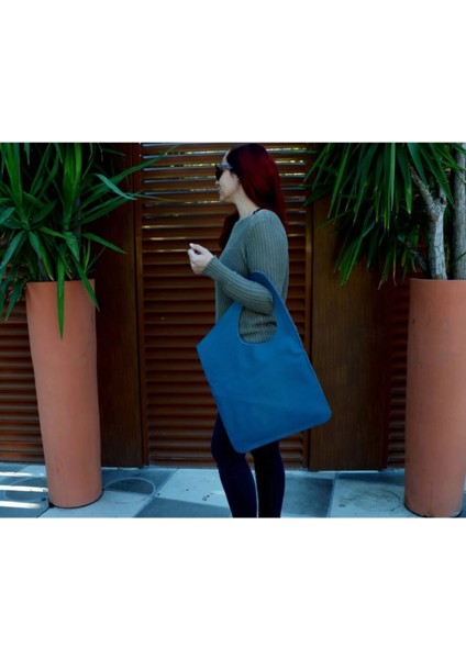 Asimetrik Model Deniz Mavisi Hakiki Deri El Portföy Clutch fiyatları