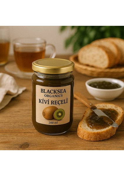 Doğal Kivi Reçeli 200 ml | Katkısız – Geleneksel Yöntemlerle Hazırlanmış | Blacksea Organics modelleri