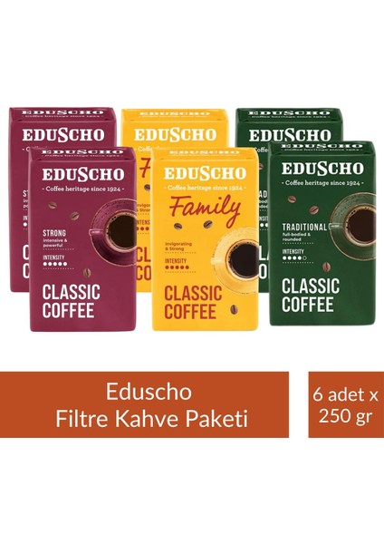 Eduscho Filtre Kahve Tanışma Paketi 250 gr x 6 Adet