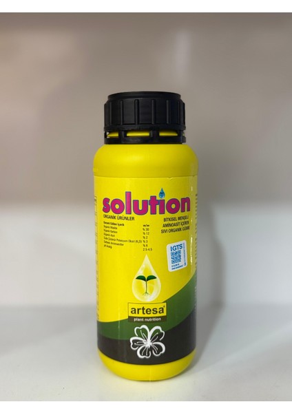 Solution 500 cc Bitkisel Menşeli Aminoasit Içeren Sıvı Organik Gübre