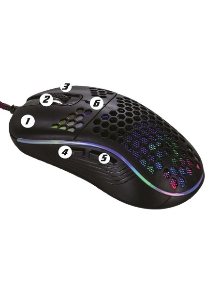 Lunatic Sparrow 6400 Dpi Rgb Ledli Makrolu Oyuncu Gaming Mouse fiyatları