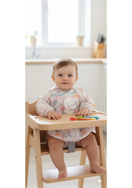 Laura Baby Uzun Kollu Sıvı Geçirmez Mama ve Aktivite Önlüğü