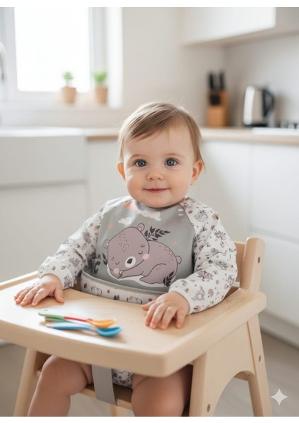 Laura Baby Uzun Kollu Sıvı Geçirmez Mama ve Aktivite Önlüğü indirimleri