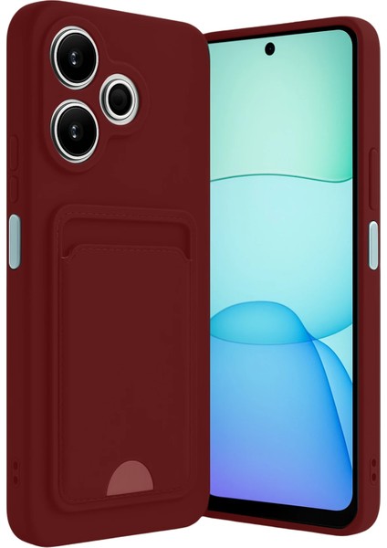 Zengezur Newface Xiaomi Redmi 13 4g Kılıf Kelvin Kartvizitli Silikon - Bordo